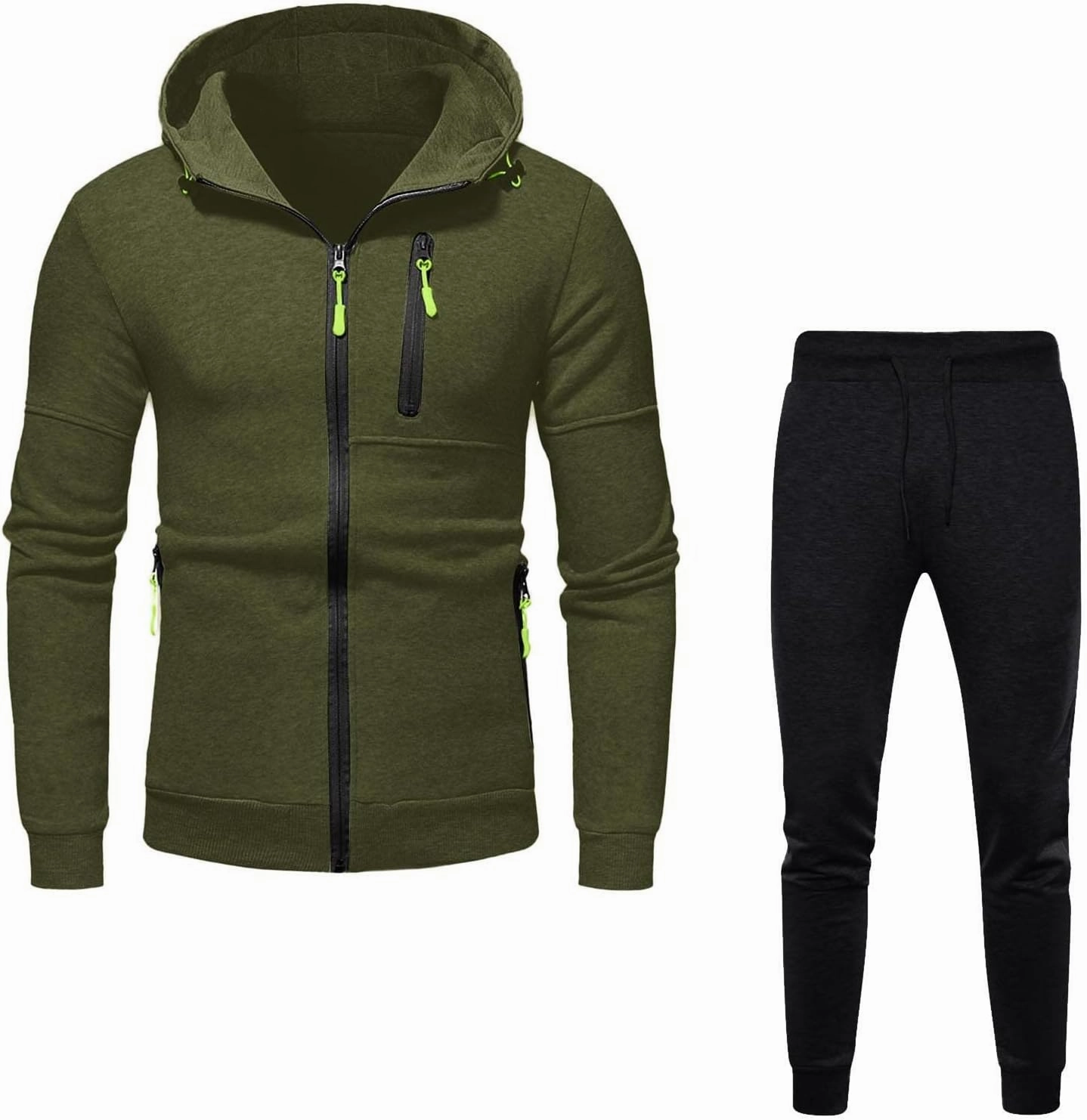 Men Hoodies Casual Hoodies Men's Spring And Autumn Long Sleeve Half Zip Long Sleeve Sweatshirt Sports Hooded Jacket