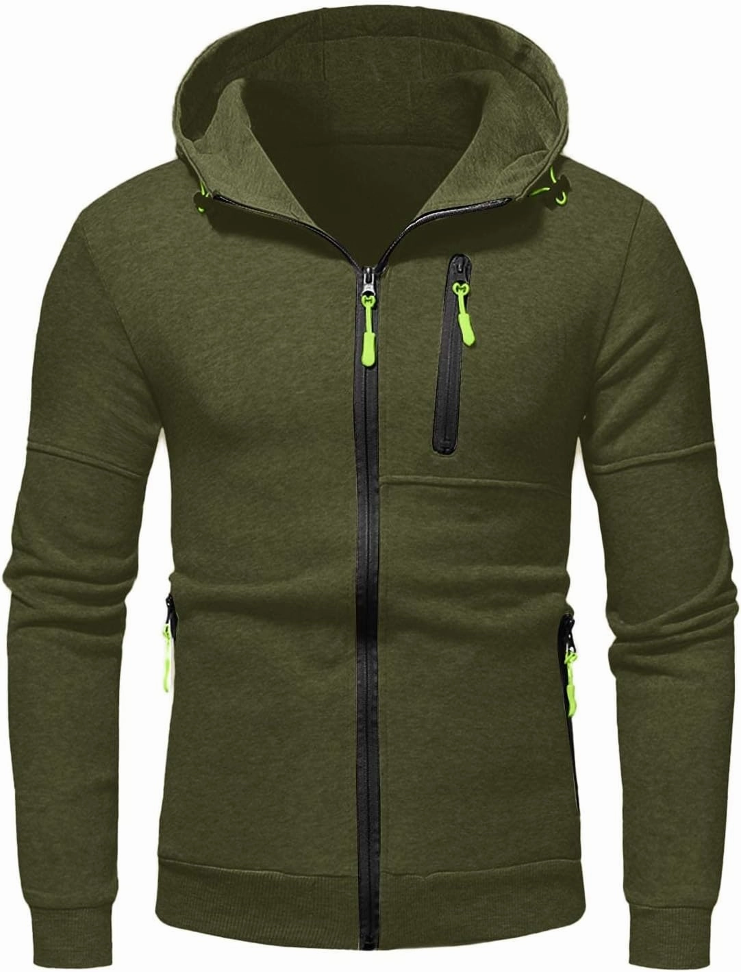 Men Hoodies Casual Hoodies Men's Spring And Autumn Long Sleeve Half Zip Long Sleeve Sweatshirt Sports Hooded Jacket