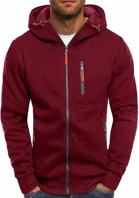 Men Hoodies Casual Hoodies Men's Spring And Autumn Long Sleeve Half Zip Long Sleeve Sweatshirt Sports Hooded Jacket