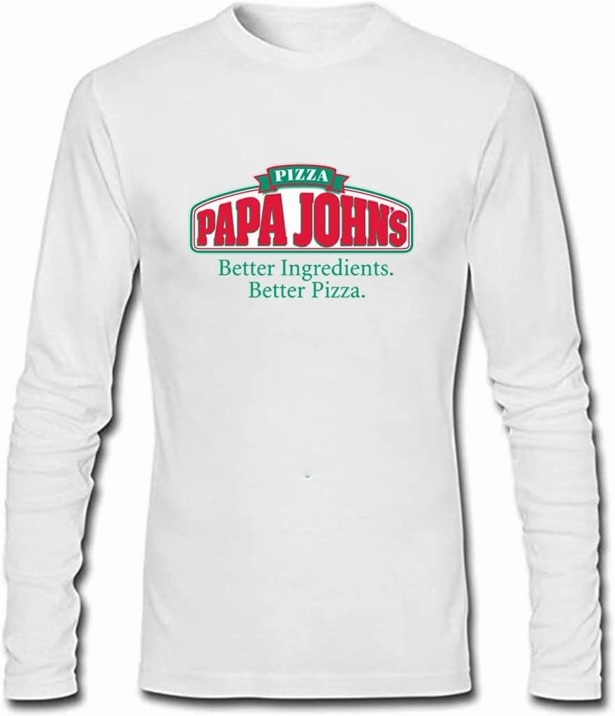 Men's Pizza PAPA John's Long Sleeve Shirt, Red