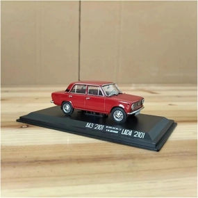 Metal Die Cast Toy Cars Die-cast 1:43 for Ba3 Lada 2101 Retro Alloy Car Model Collection Display Home Decoration Metal Ornaments for Home Or Office Décor(Red)