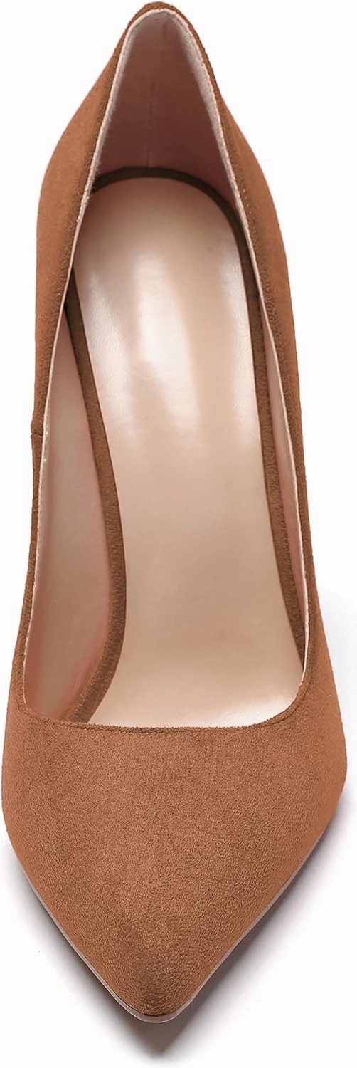 Mettesally Women's High Heel Pumps Pointed Toe Stiletto Heels Slip On Office Party Dress Shoes