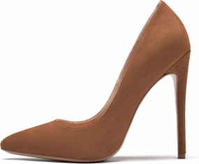 Mettesally Women's High Heel Pumps Pointed Toe Stiletto Heels Slip On Office Party Dress Shoes