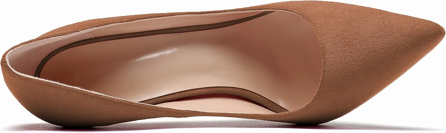 Mettesally Women's High Heel Pumps Pointed Toe Stiletto Heels Slip On Office Party Dress Shoes