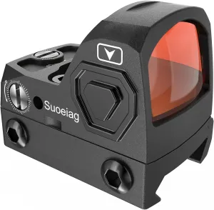 Micro Red Dot Sight, Shake Awake Red Dot Optics for RMR Cut Footprint,2MOA Reticle,12 Brightness Adjustment Reflex Sight,inclueds 20mm Picatinny Mounts and Low Profile Base
