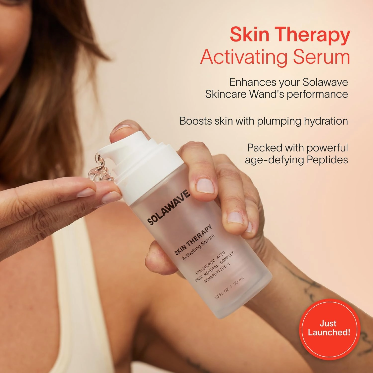 Microcurrent and Red Light Therapy Actvating Serum | For Skincare Wands 3-Pack with 2 Refills | Enhance Facial Skincare Wand Results by Solawave