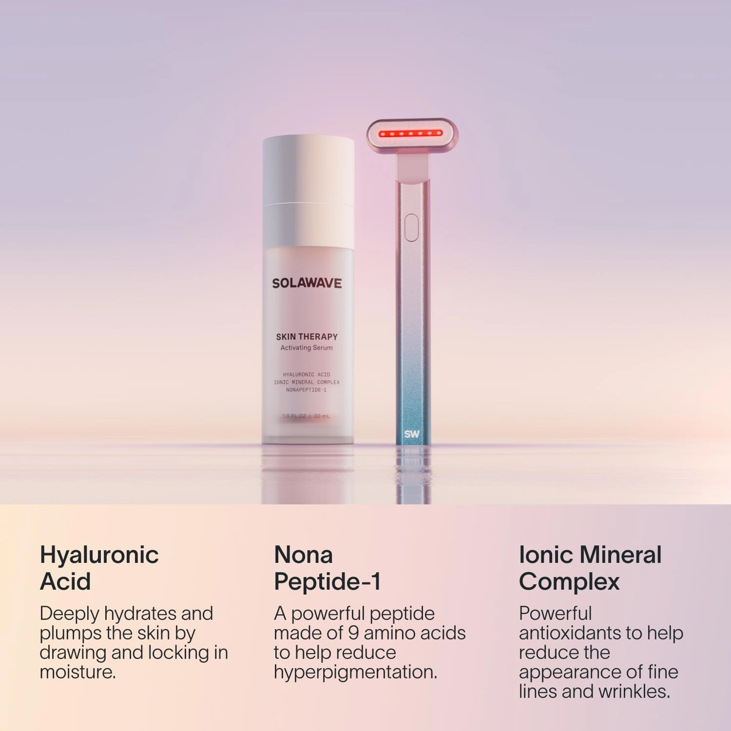 Microcurrent and Red Light Therapy Actvating Serum | For Skincare Wands 3-Pack with 2 Refills | Enhance Facial Skincare Wand Results by Solawave