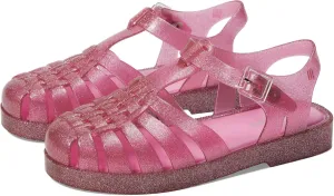 Mini Melissa Girls Possession Shiny (Little Big Kid) Fisherman Sandal, Glitter Pink, 1