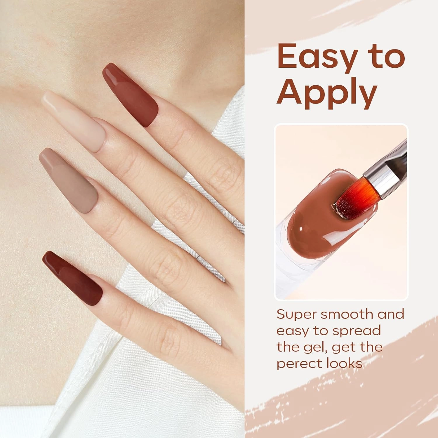 modelones Poly Nail Extension Gel 12 Colors Fall Winter Autumn Nude Skin Tone Red Classic Colors Nail Art Design Salon Gift for Women