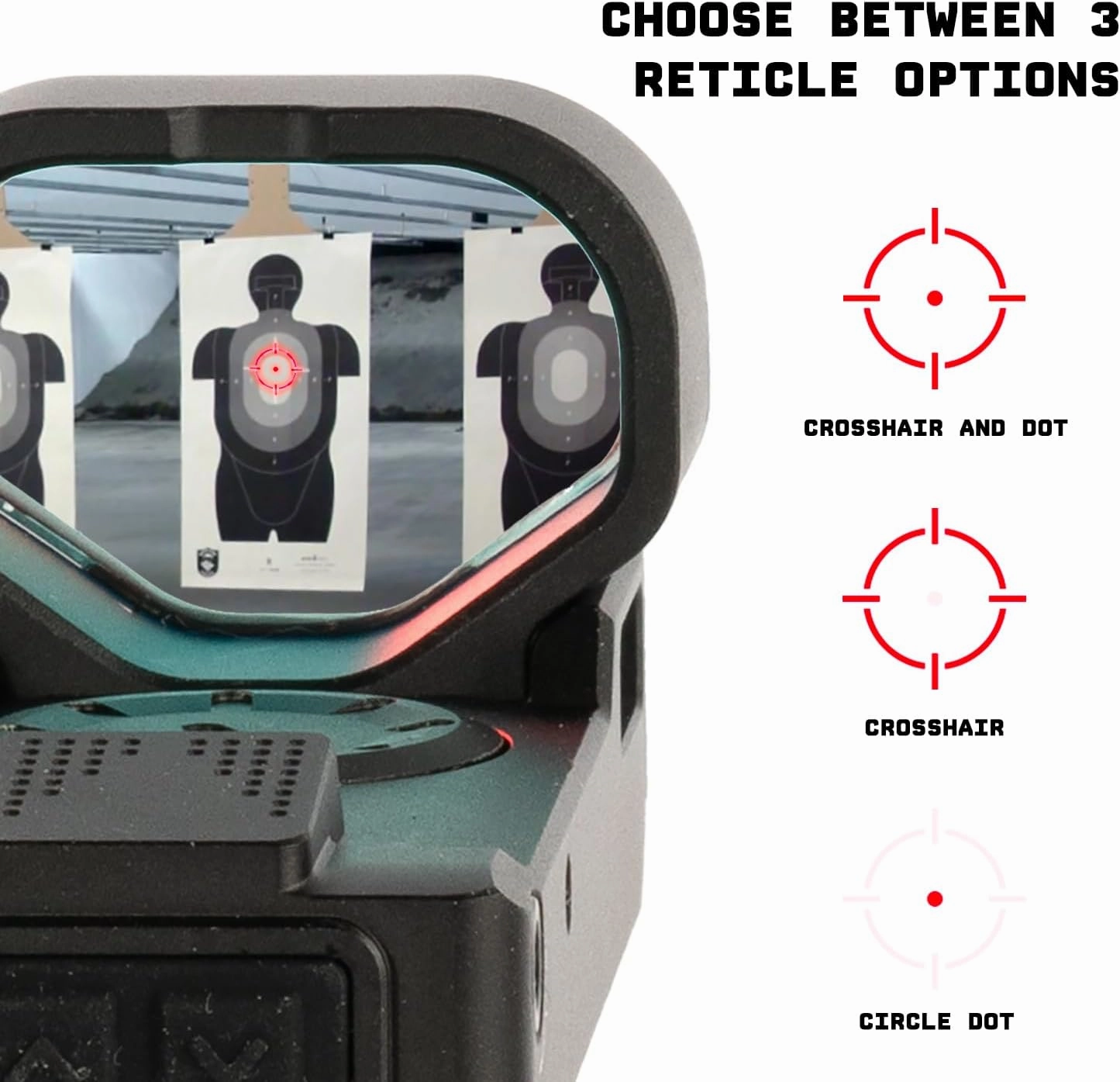 Monstrum Ares V2 Open Reflex Red Dot Sight for Rifles and Long Guns with Shake Awake