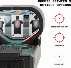 Monstrum Ares V2 Open Reflex Red Dot Sight for Rifles and Long Guns with Shake Awake