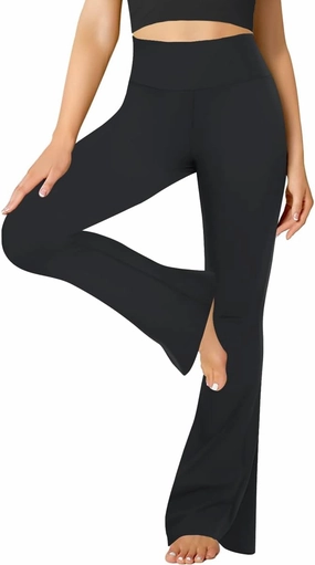 MOREFEEL Women's Fleece Lined Leggings Flare Leggigs Stretchy Winter Thermal Warm Bootcut Casual Workout Dress Yoga Pants
