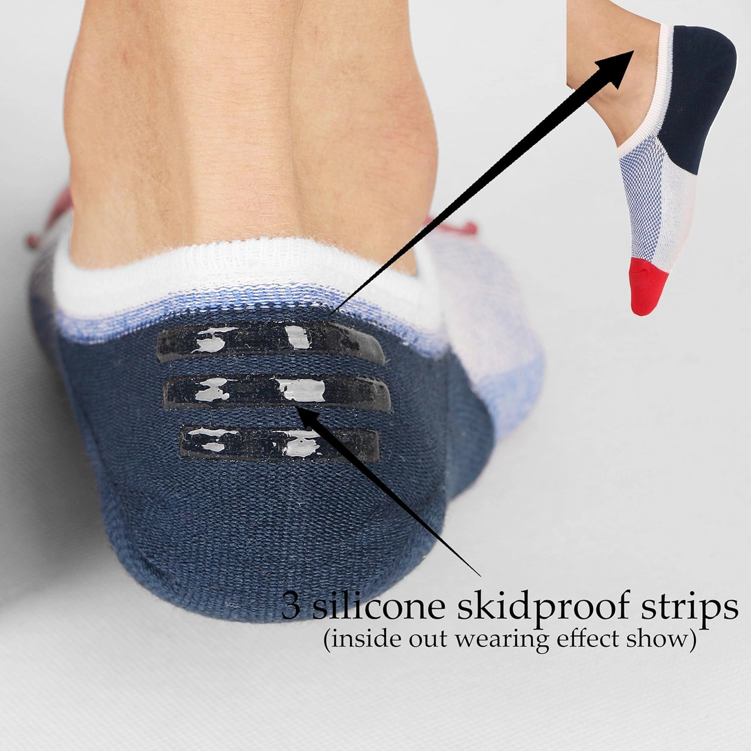 Mottee&Zconia No Show Sock Low Cut Ankle Short Socks for Men Basic Casual Anti-skid Cotton Socks with Non Slip Grips