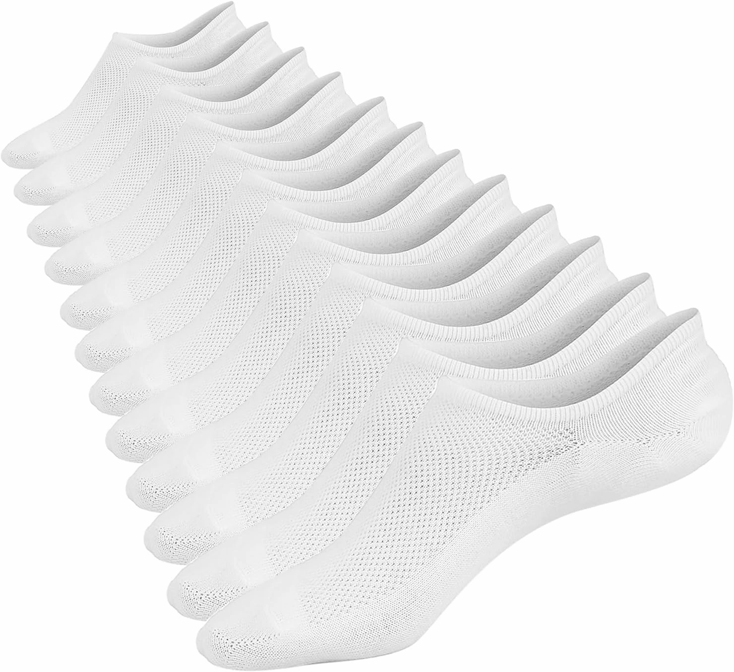 Mottee&Zconia No Show Sock Low Cut Ankle Short Socks for Men Basic Casual Anti-skid Cotton Socks with Non Slip Grips