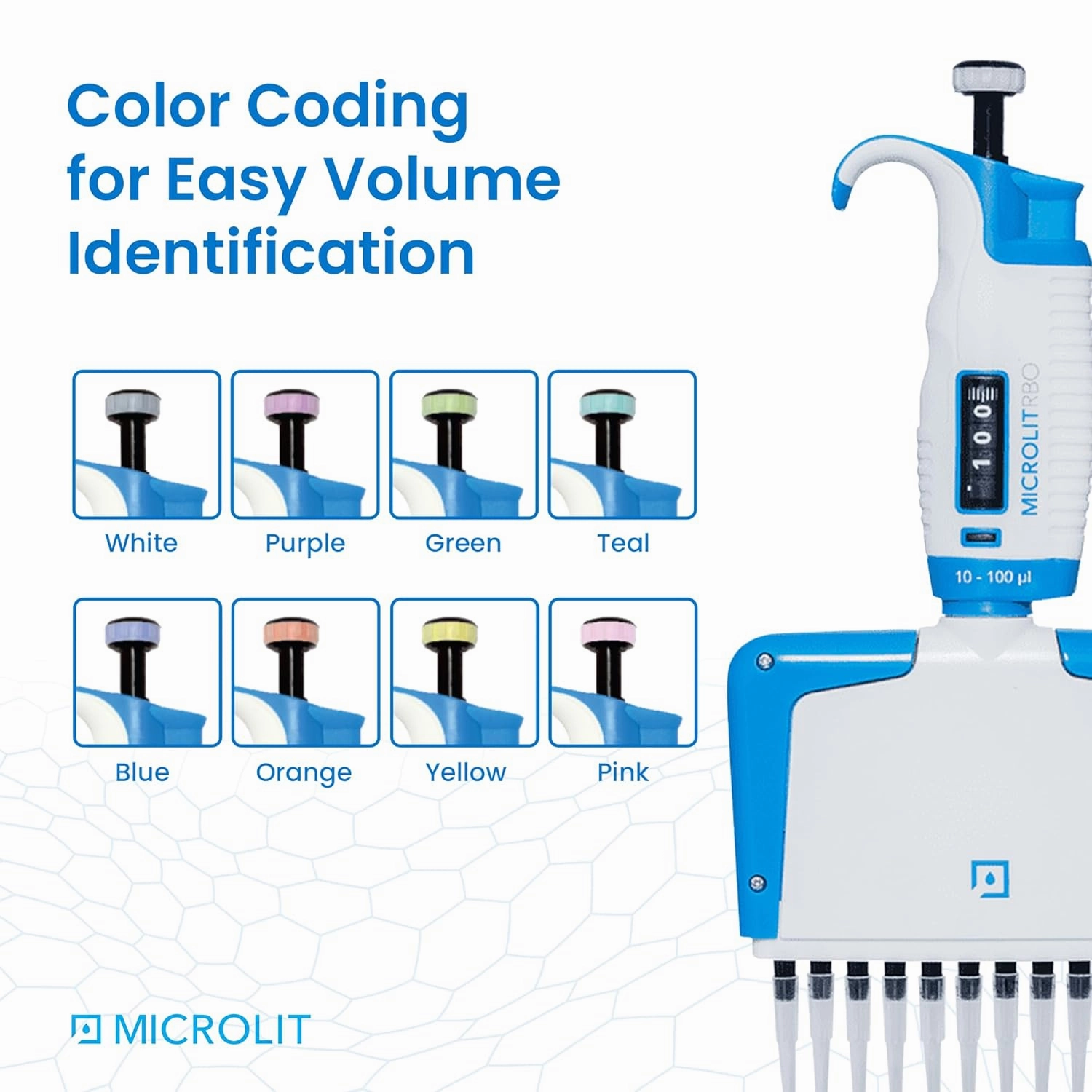 Multi Channel Pipettes with Adjustable Volume, Accurate and Calibrated Micropipette for 2-20ul Liquid Capacity, 12-Channel Micropipettes Compatible with Pipette Tips