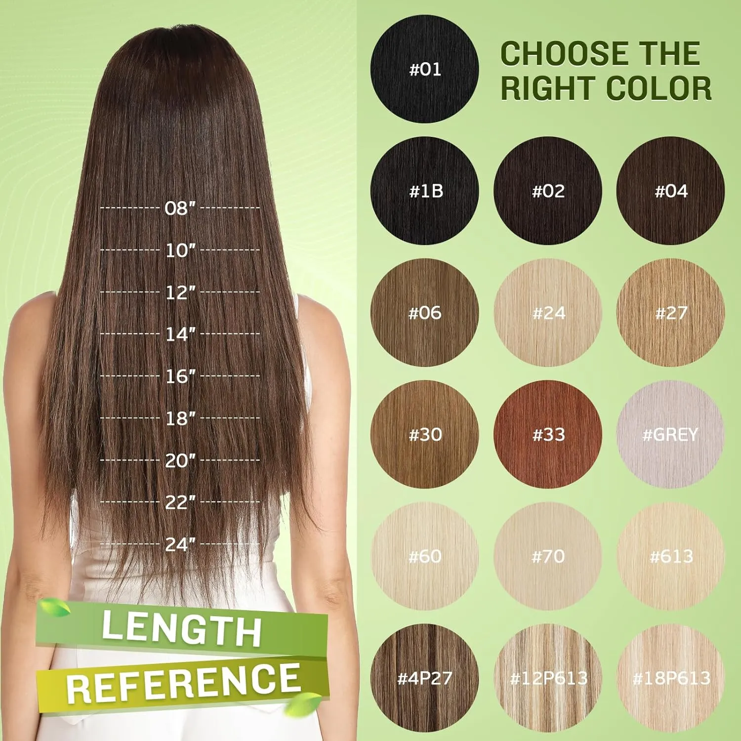 MY-LADY Double Weft Clip in Hair Extensions 100% Remy Human Hair 18 inch 140g 8pcs 18clips Grade 7A Quality Full Head Thick Long Soft Silky Straight #1B Natural Black