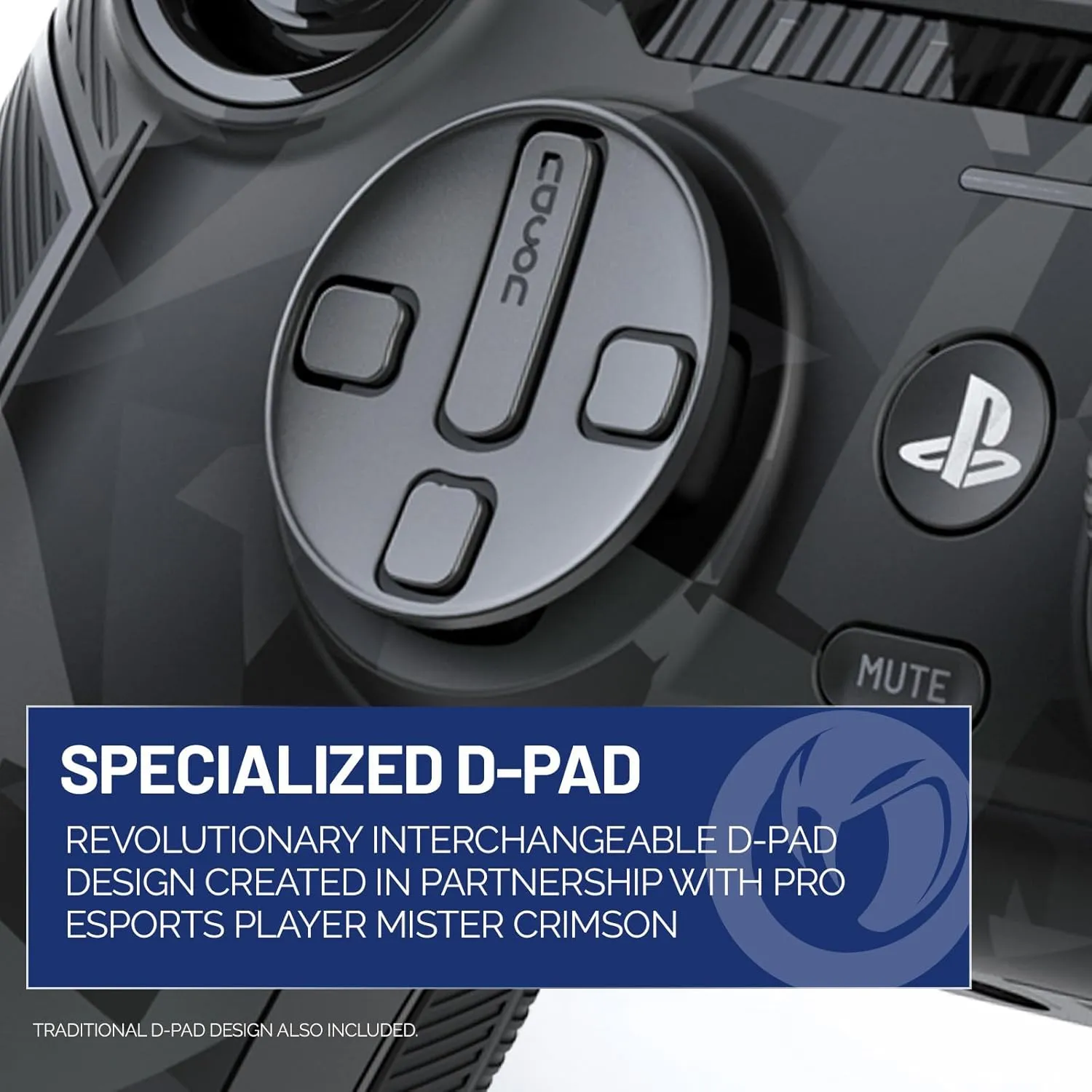 Nacon Revolution 5 Pro Officially Licensed PlayStation Wireless Gaming Controller for PS5 / PS4 / PC - Hall Effect, Trigger Stops, Mappable Buttons, Bluetooth Audio - Urban Camo