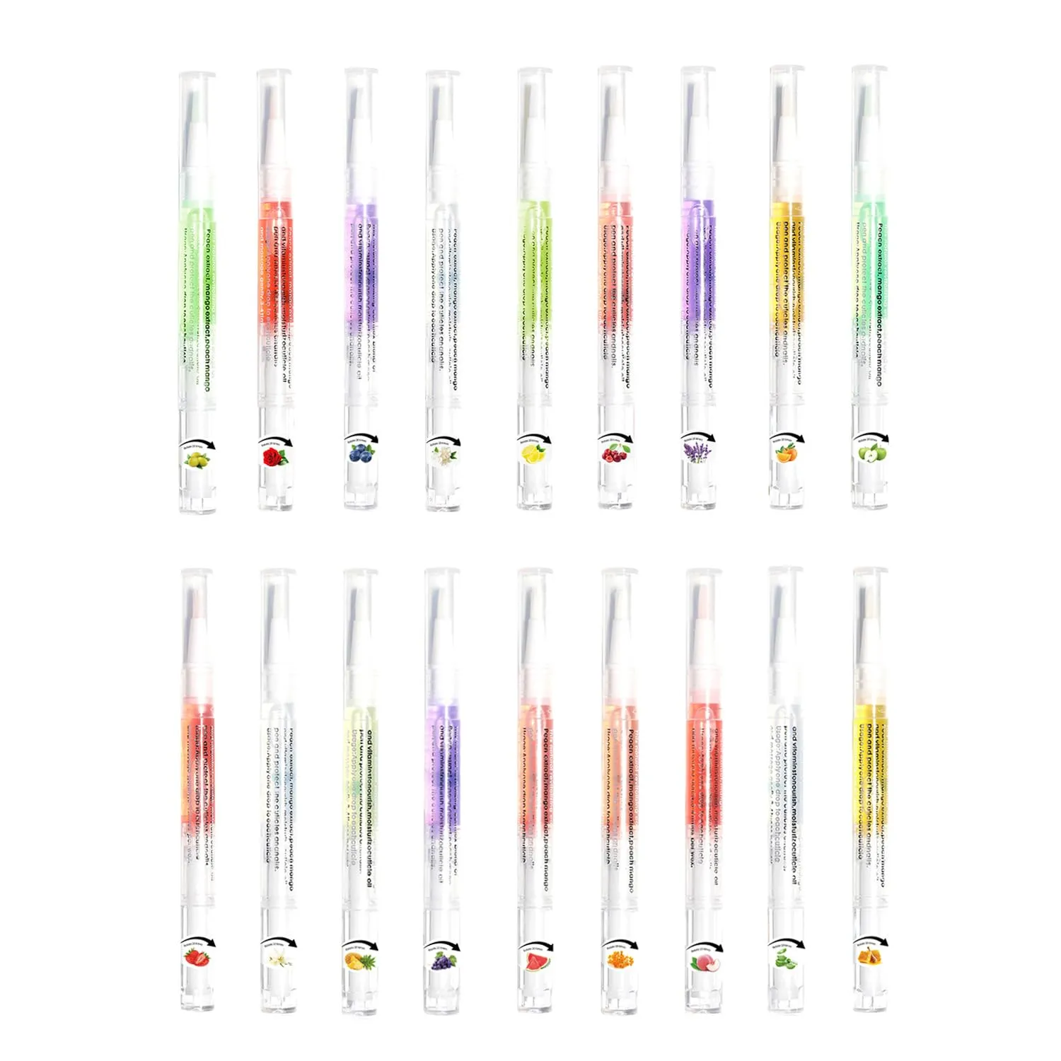 Nail Cuticle Oil Pen 18 Scents Gel Nail Oil Pen Nourishment Polish With Vitamins Moisturized Cuticle Care