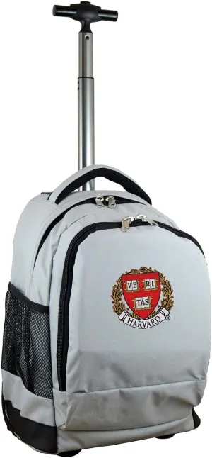 NCAA L780 19" Premium Wheeled Backpack (Gray, Harvard Crimson)