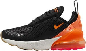 Nike Air Max 270 Little Kids' Shoe (AO2372-037, Black/Bright Crimson/Phantom/Total Orange) Size 3