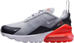 Nike Air Max 270 Little Kids' Shoe (AO2372-039, Wolf Grey/Anthracite/Bright Crimson/White)
