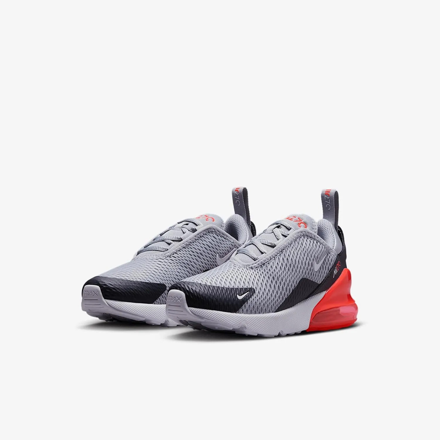 Nike Air Max 270 Little Kids' Shoe (AO2372-039, Wolf Grey/Anthracite/Bright Crimson/White)