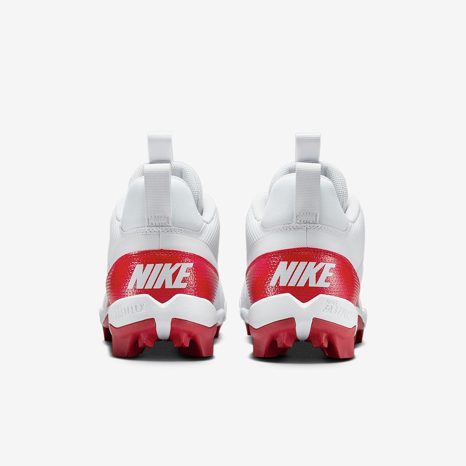 Nike Alpha Menace 4 Shark Football Cleats (FN0028-102, White/University Red/Photon Dust/University Red)
