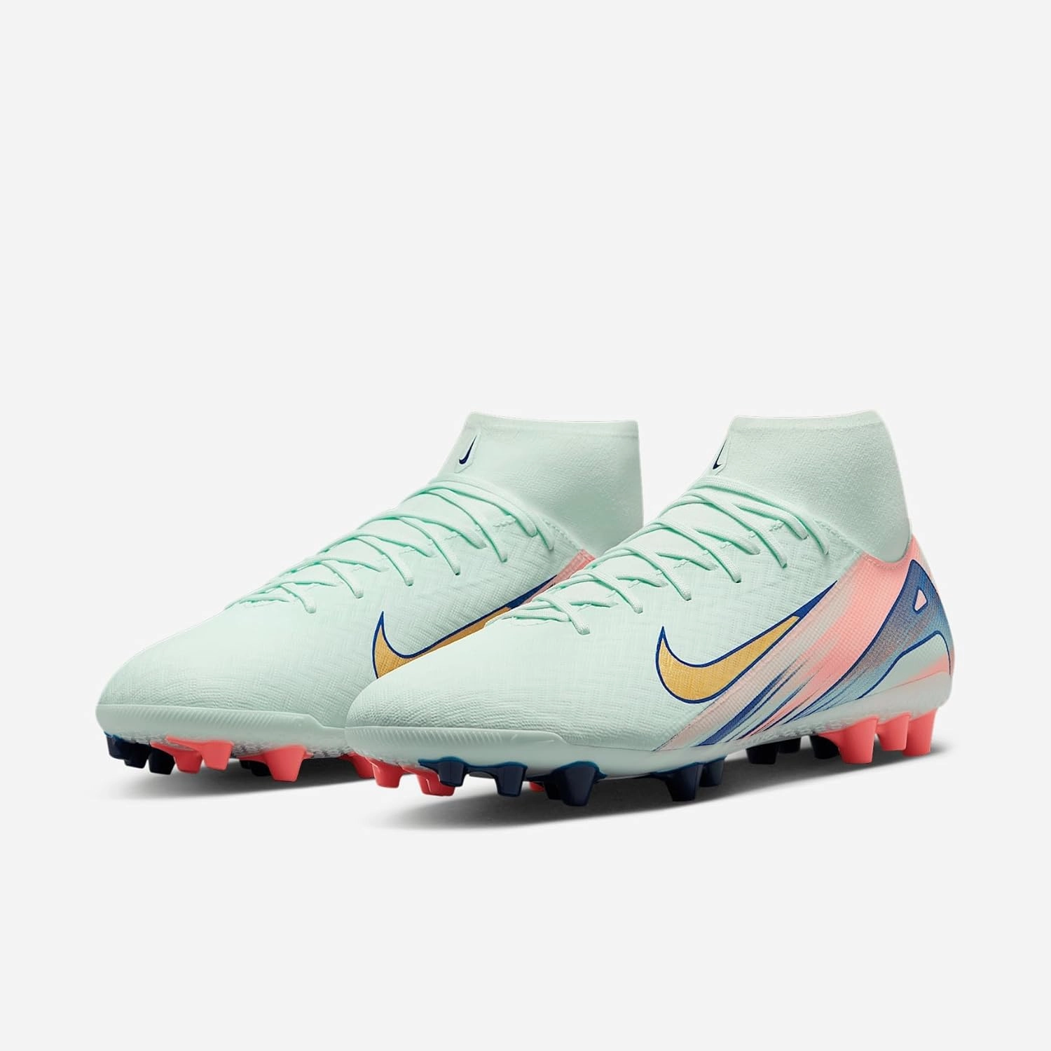 Nike Superfly 10 Academy Mercurial Dream Speed AG High-Top Soccer Cleats (FZ1191-300, Barely Green/Crimson Pulse/Metallic Gold Coin)