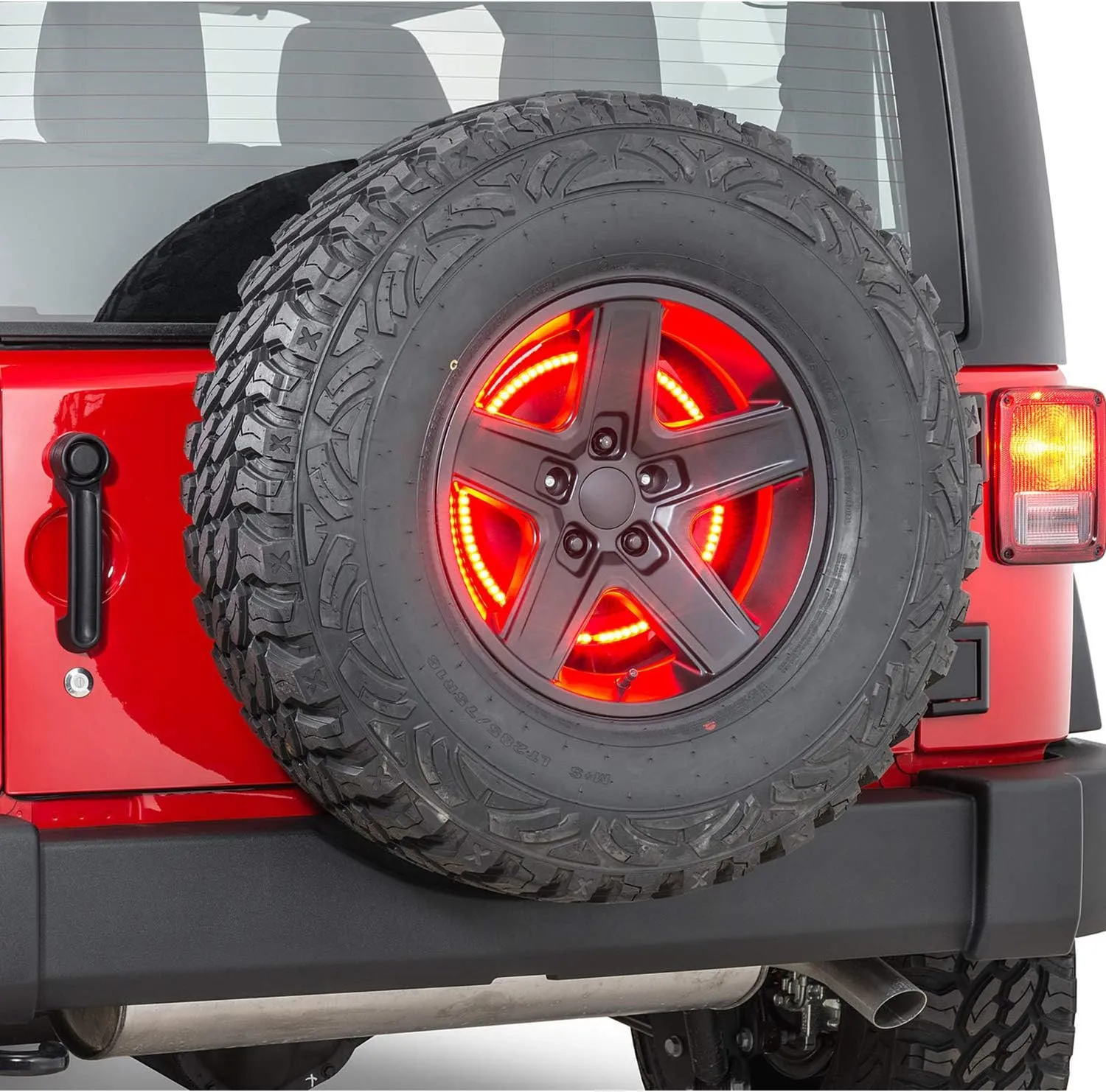 Nilight Spare Tire Brake Light Wheel Light 3rd Third Brake Light Rear lights for Wrangler 2007-2018 JK JKU YJ TJ Red Light