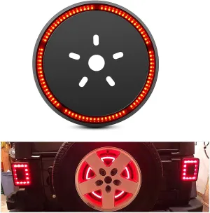 Nilight Spare Tire Brake Light Wheel Light 3rd Third Brake Light Rear lights for Wrangler 2007-2018 JK JKU YJ TJ Red Light