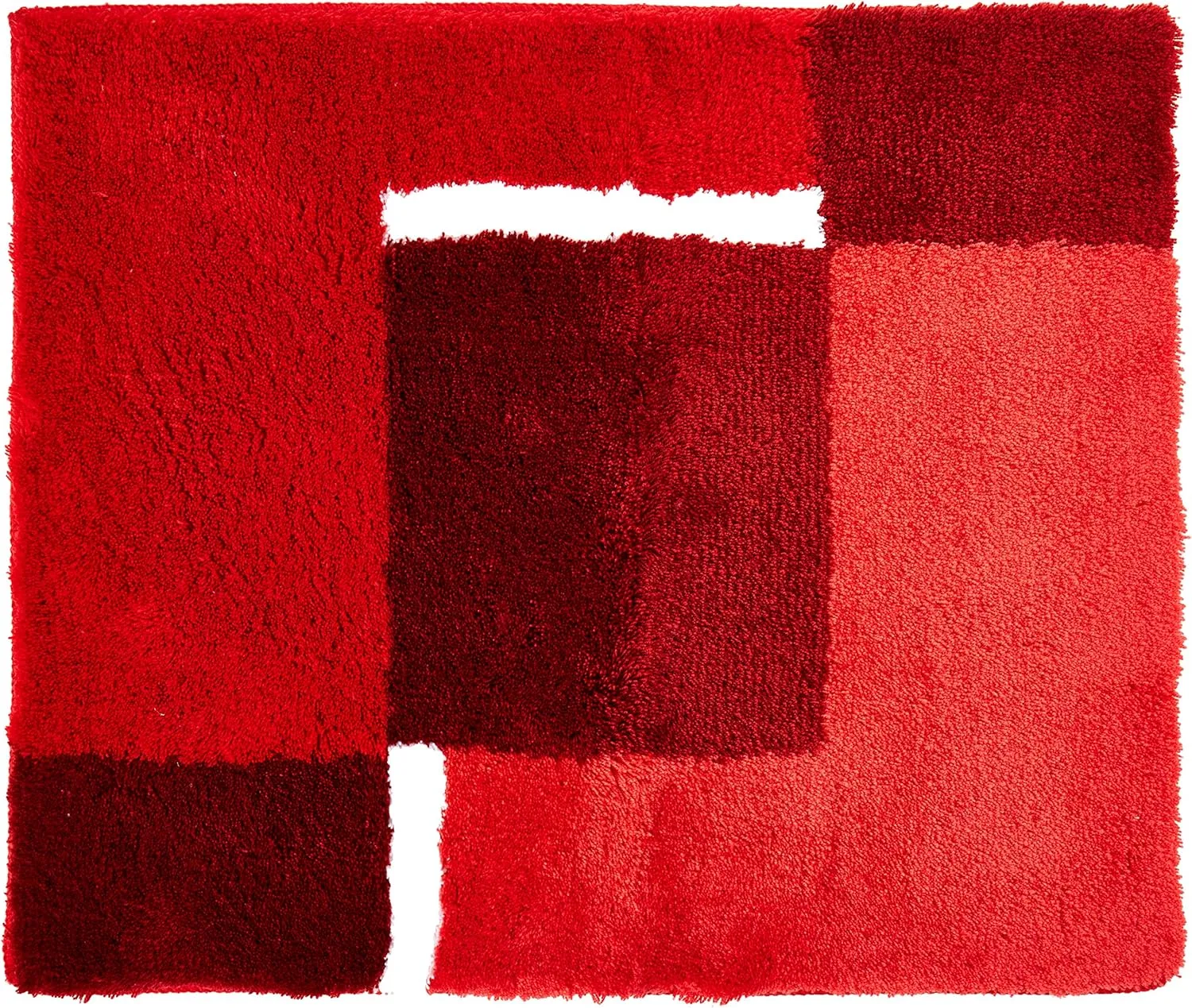 Non Skid Dakota Bathroom Rugs - Red (S 21.7"X 25.6")