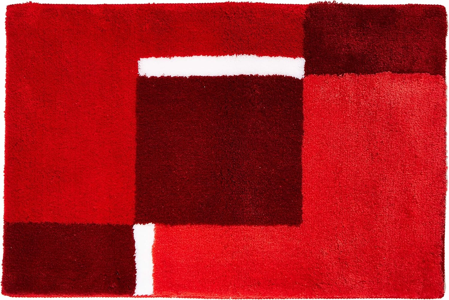 Non Skid Dakota Bathroom Rugs (Large 23.6" x 35.4", Ruby Red)