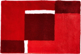 Non Skid Dakota Bathroom Rugs (Large 23.6" x 35.4", Ruby Red)