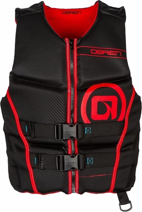 O'Brien Men's Flex V-Back Life Jacket - Black/Red