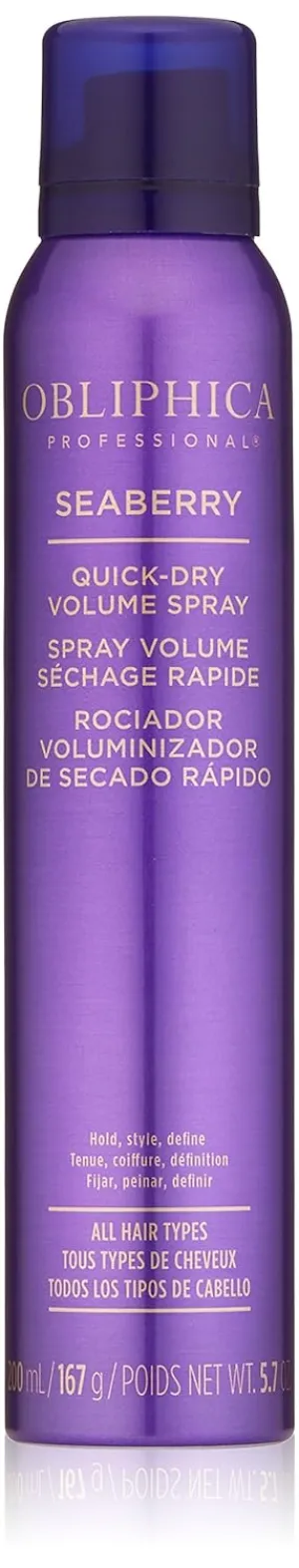 Obliphica Seaberry Quick-Dry Volume Spray, 5.7 oz - Transform Your Hair with Instant Volume and Shine for Effortlessly Gorgeous Styles!
