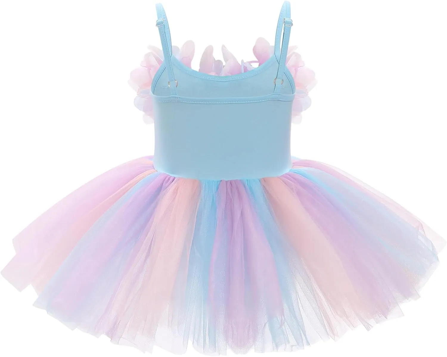 ODASDO Dance Leotard for Girls Toddler Kids Shiny Sequin Flower Camisole Dress Tutu Skirt Ballerina Dancewear