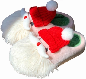 Odd clown couple cotton slippers female new winter net red men's cotton shoes indoor home wear thick bottom heightened
