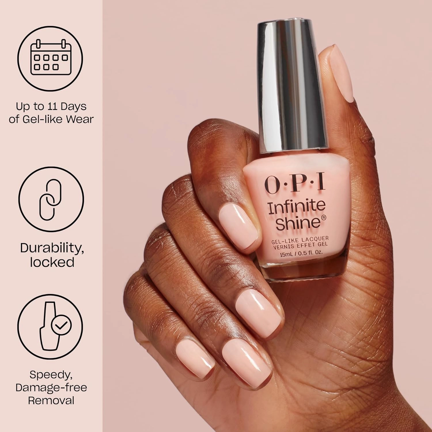 OPI Infinite Shine Long Wear Nail Polish | Opaque Bright Red Crème Gel Like Nail Polish | Vegan, Long Lasting, Streak Free