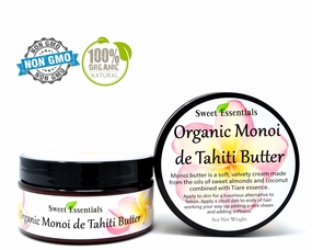 Organic Monoi de Tahiti Butter | 100% Pure | Large 8oz Jar - Imported From Tahiti | Perfect for Hair, Skin & Nails | Moisturizing | Hydrating | Great Exotic Scent