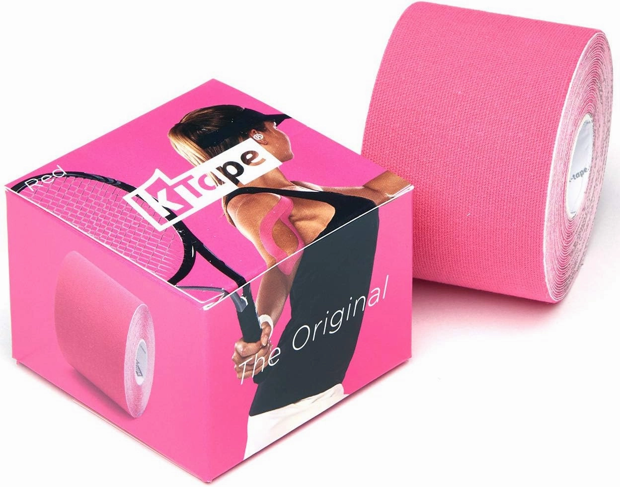 Original Latex-Free Kinesiology Tape with Cotton and Long Lasting Physiobond Adhesive Single Roll - Red - 5cmx5m