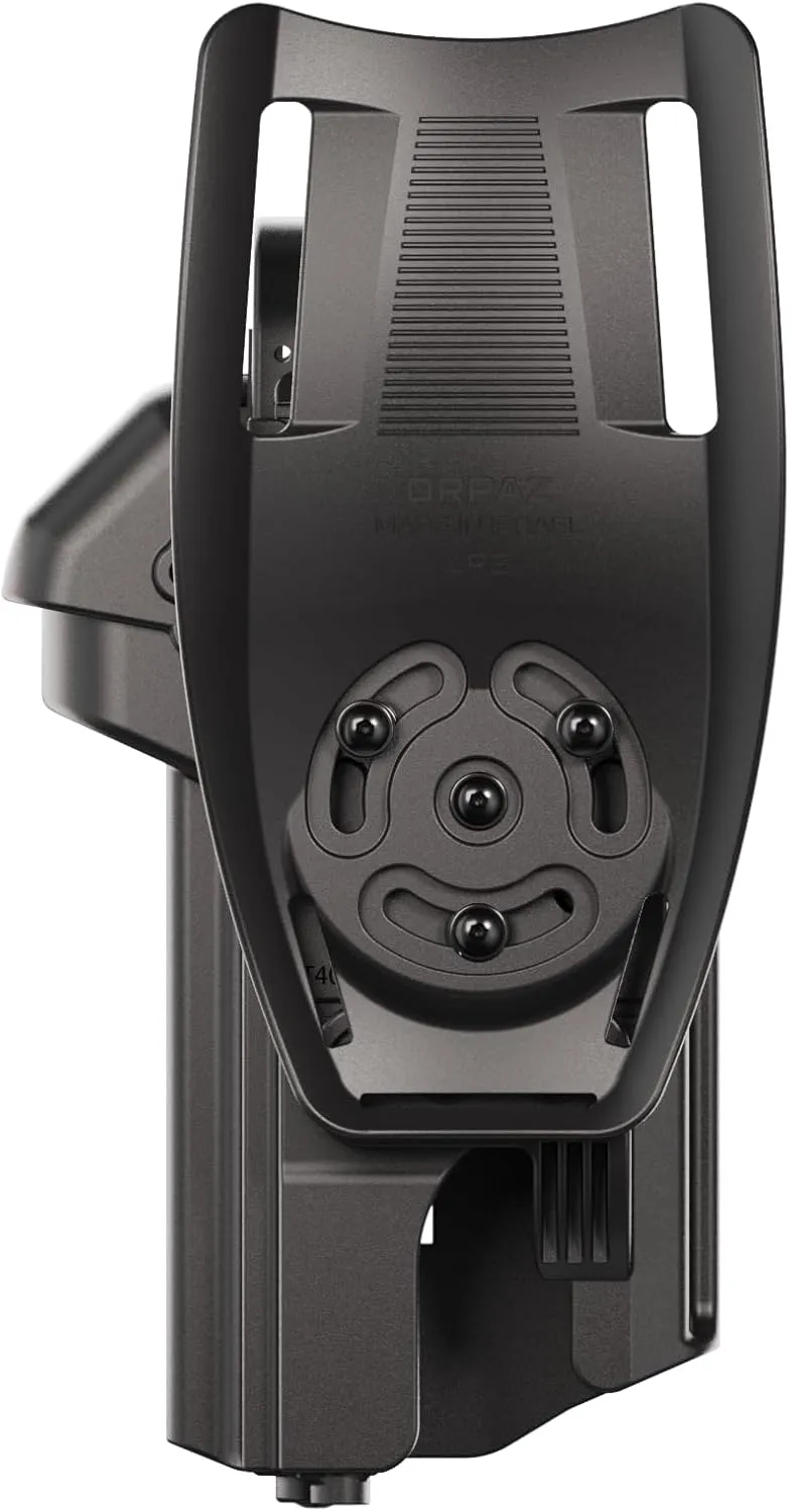 Orpaz T40 G19 Holster with Light, Left-Handed Level II/Level III OWB Light Bearing Holster Compatible with Glock 19, Fits Most Lights, Lasers, Sights and Optics