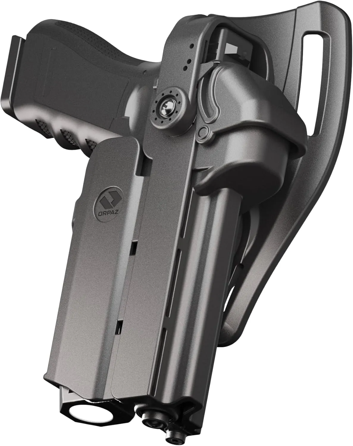Orpaz T40 G19 Holster with Light, Left-Handed Level II/Level III OWB Light Bearing Holster Compatible with Glock 19, Fits Most Lights, Lasers, Sights and Optics