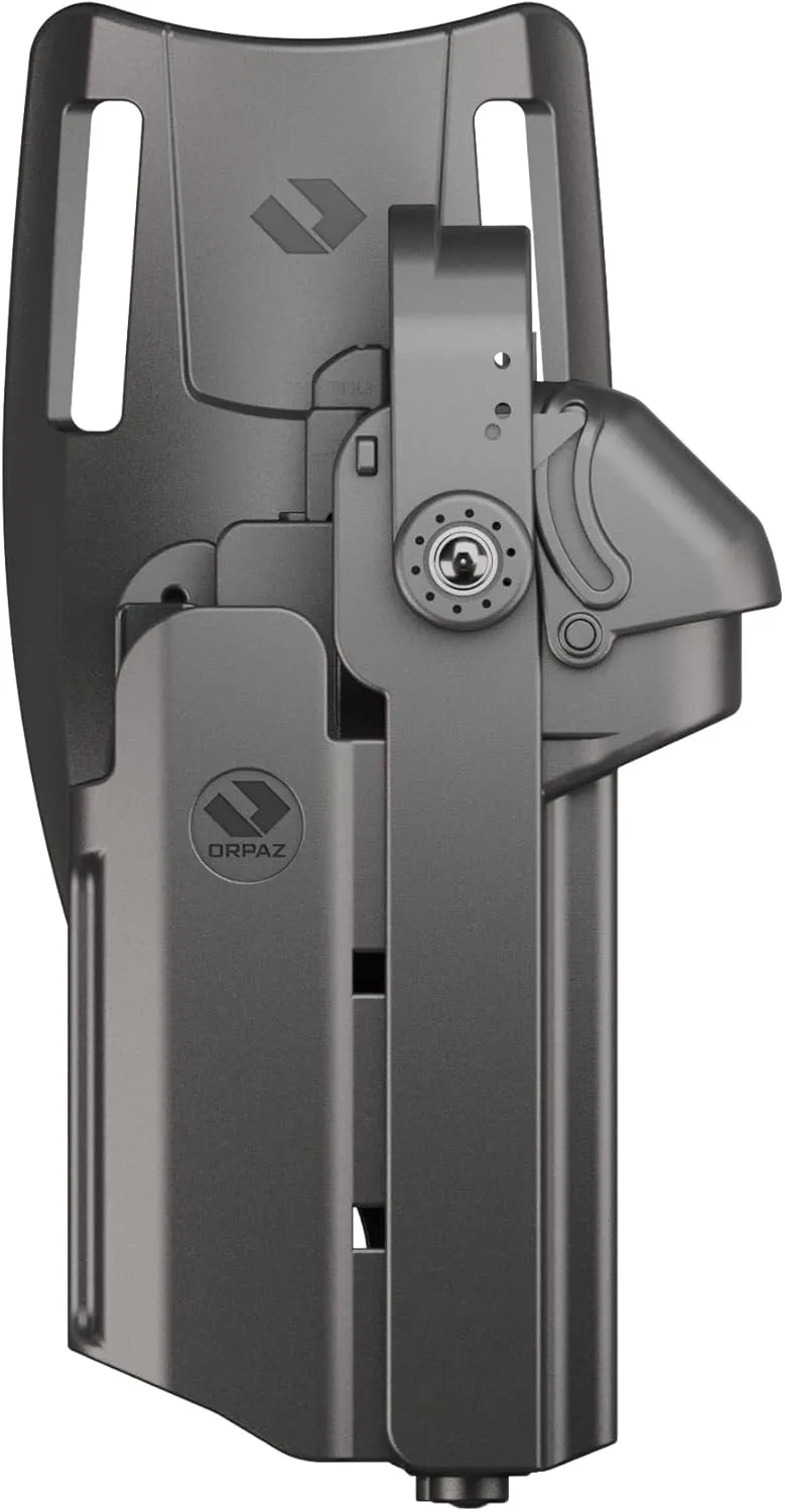 Orpaz T40 G19 Holster with Light, Left-Handed Level II/Level III OWB Light Bearing Holster Compatible with Glock 19, Fits Most Lights, Lasers, Sights and Optics