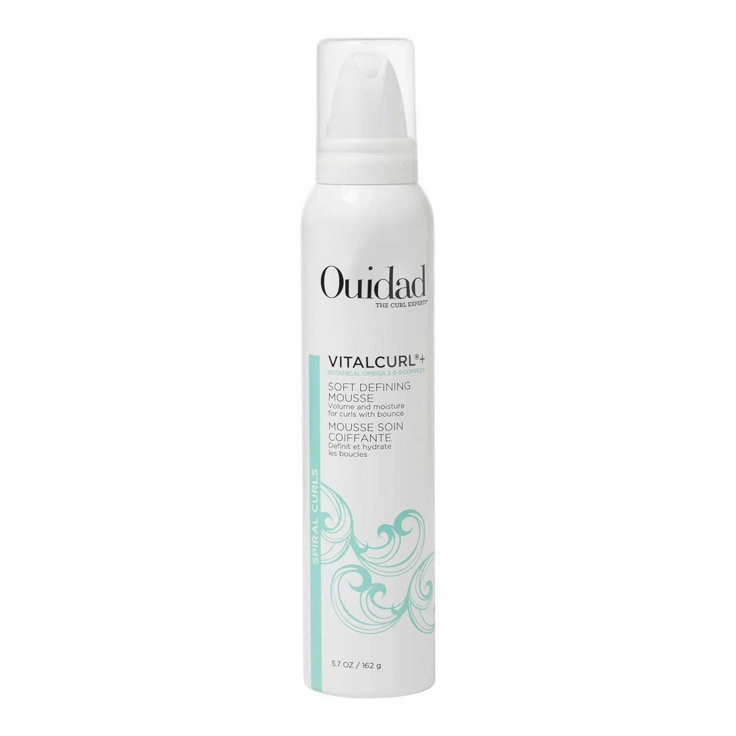 Ouidad VitalCurl  Curl Defining Mousse, Lightweight Hair Foam, Styler for Soft, Touchable Hold, Adds Shine, Bounce & Volume, For Spiral Curls