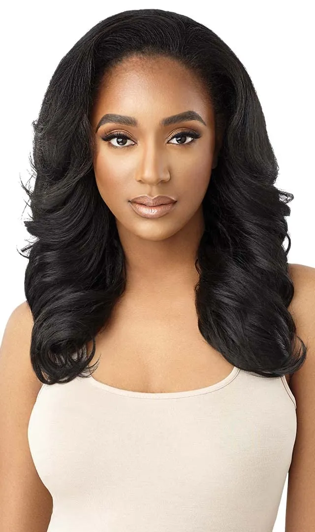 Outre Synthetic Quick Weave Wig - Neesha H305 (Color:DRGIBRN)