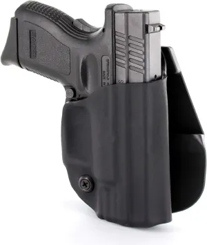 OWB Paddle Holster - Matte Black (Left-Hand, Ruger LCP with Crimson Trace)