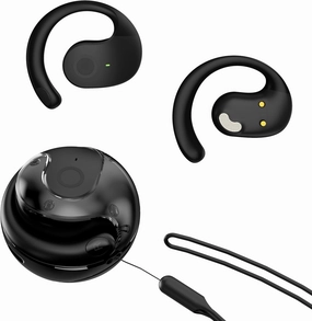 Ows Hanging Earphones 5.4 Bluetooth , Air Conduction Wireless Bluetooth Earphone, Bluetooth BT 5.4 Low Latency, Open Ear Headphones IPX5 Waterproof and Noise Reducing Touch Sports Earphones black
