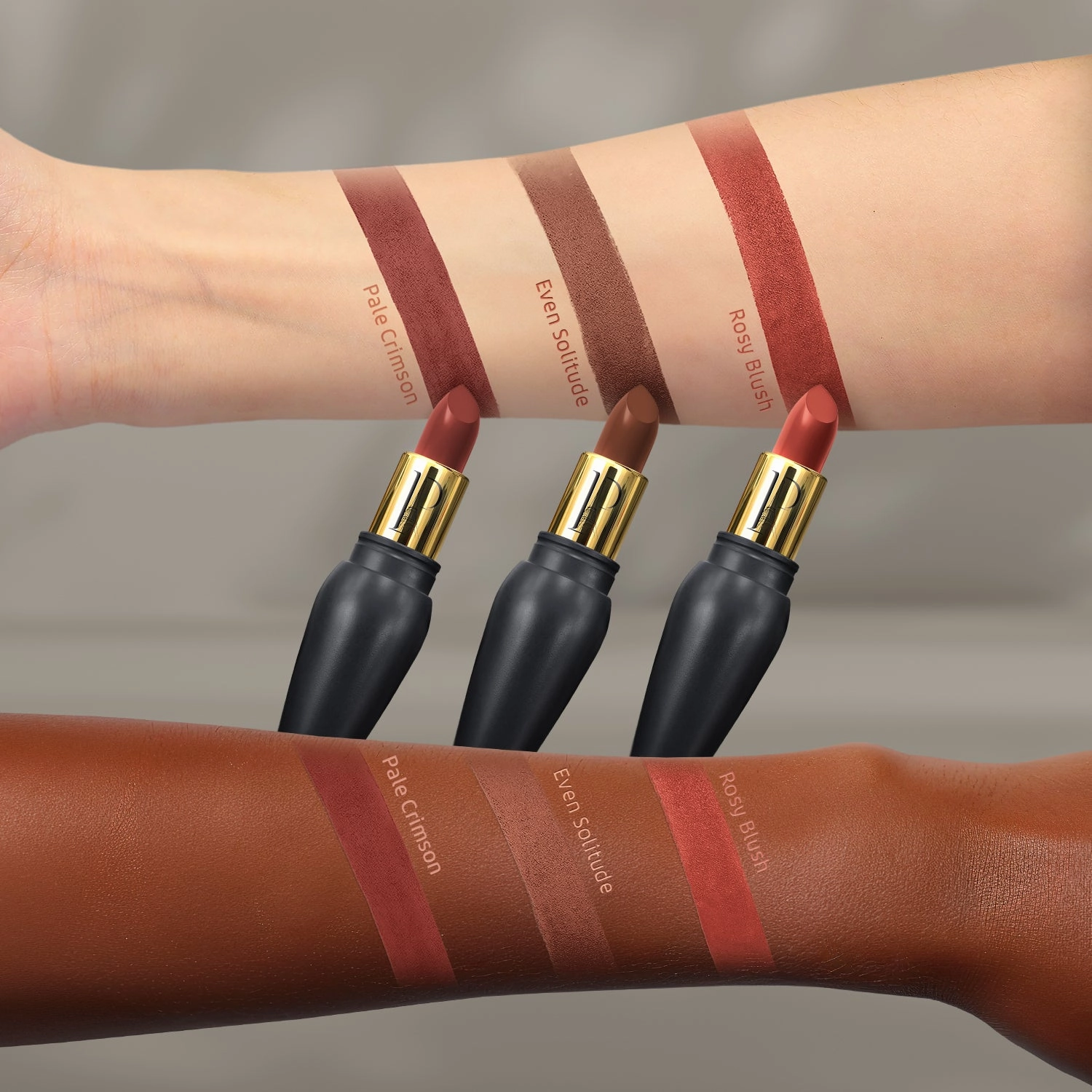 Pale Crimson Prestige Obsidian Solid Pink Velvet Lipstick