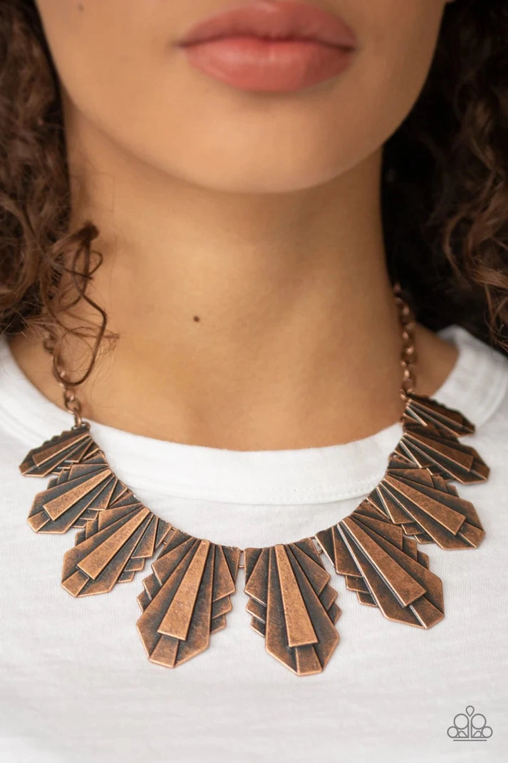 Paparazzi Cougar Cave Necklace Copper