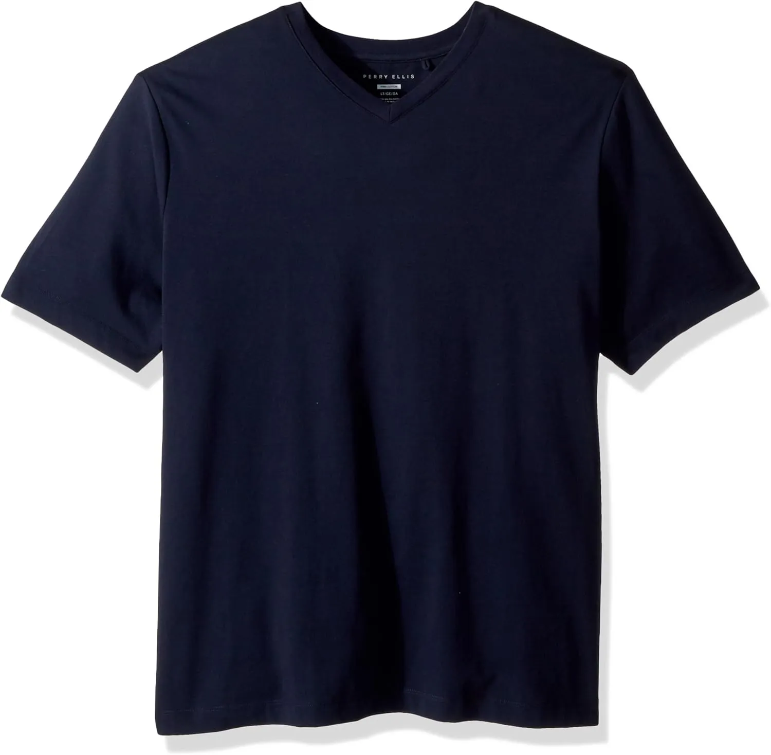 Perry Ellis Men's Core V-Neck Pima Cotton T-Shirt with Soft, Stretch Fabric (Size X-small-4XL Tall)
